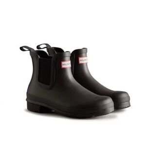 Hunter Chelsea Short Black Rain Boots